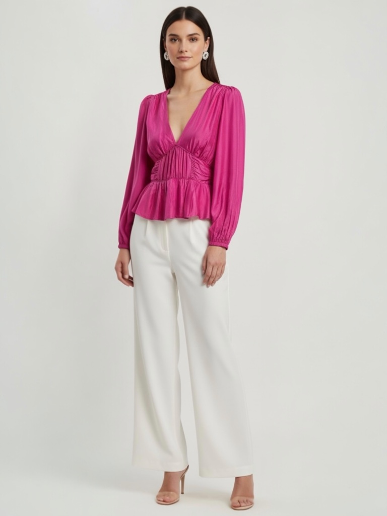 Sea New York Fabiola Pink Silk Blouse Size 10 Nwot
